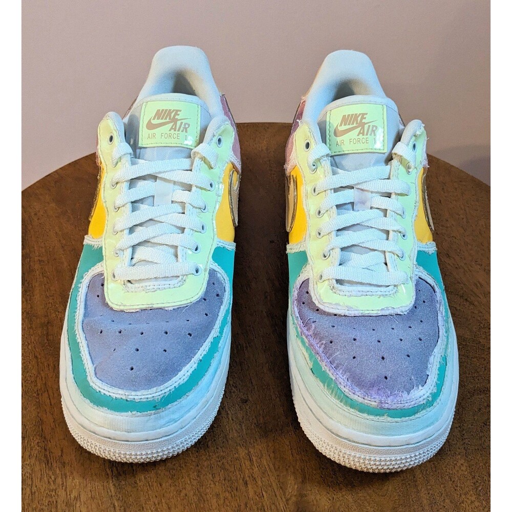 Nike Women's 8.5 Air Force 1 Low Pastel Reveal Shoes Arctic Punch DJ6901-600 - Picture 2 of 12